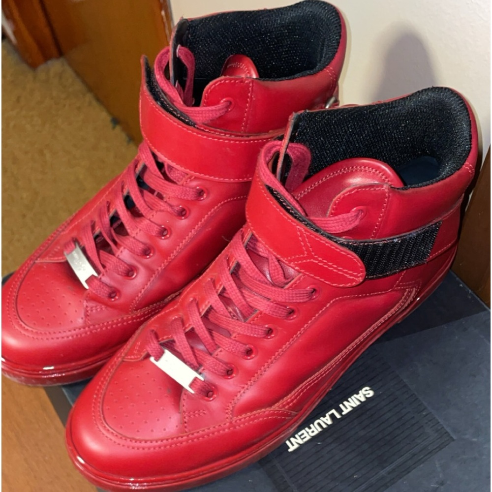 saint laurent red shoes mens 10.5 - Picture 8 of 8